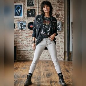 CELEBRITY PINK Light Grey Skinny Jeans - Size 5- Y2K Vibe